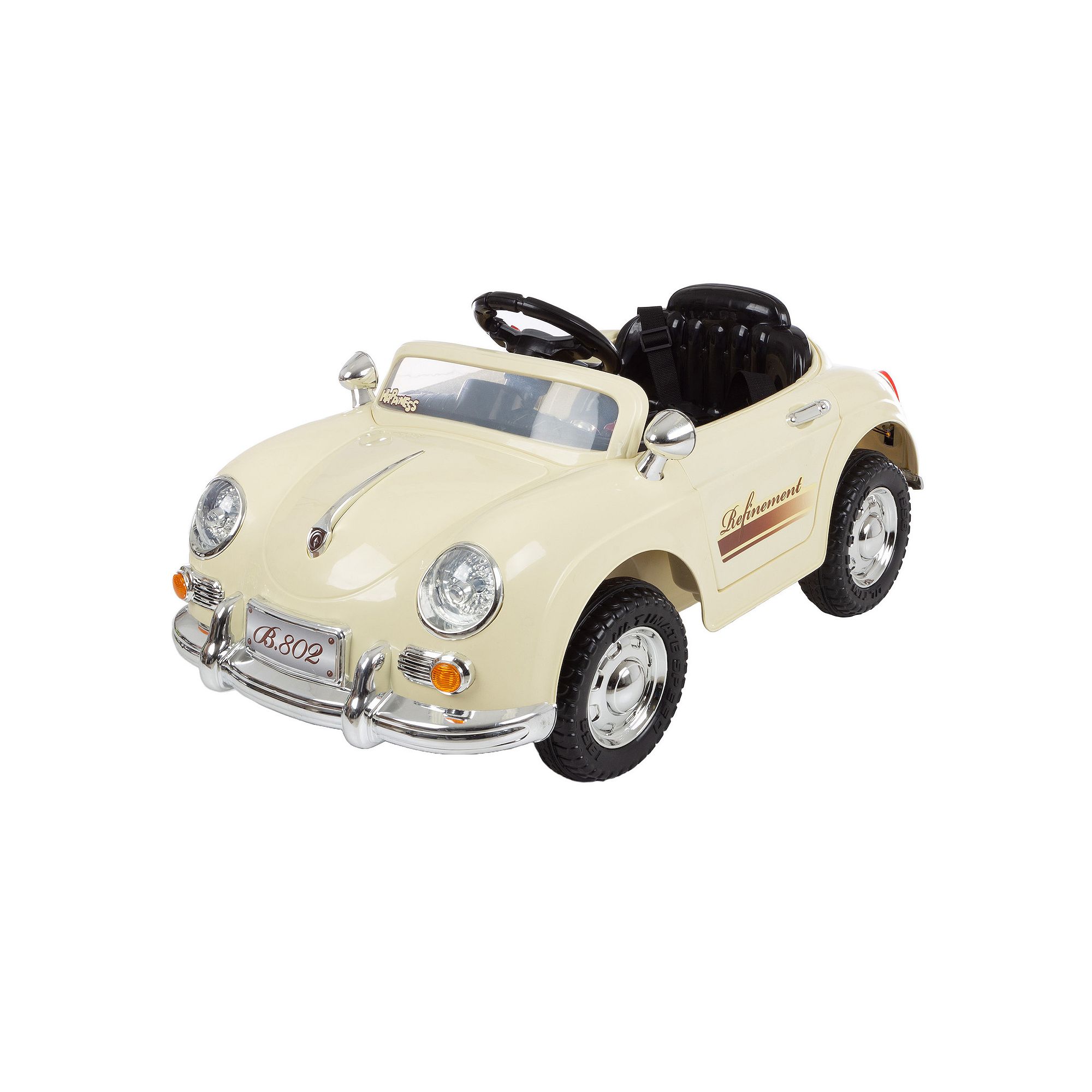Lil Rider White 58 Speedy Sportster Classic Car Ride-On with Remote