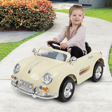 Lil Rider White 58 Speedy Sportster Classic Car Ride-On with Remote