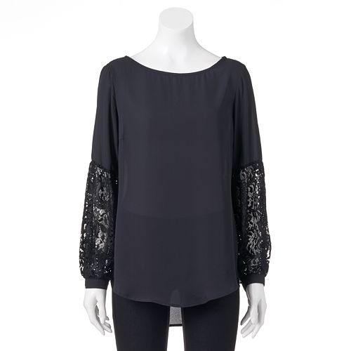 Women's Apt. 9® Lace Sleeve Top