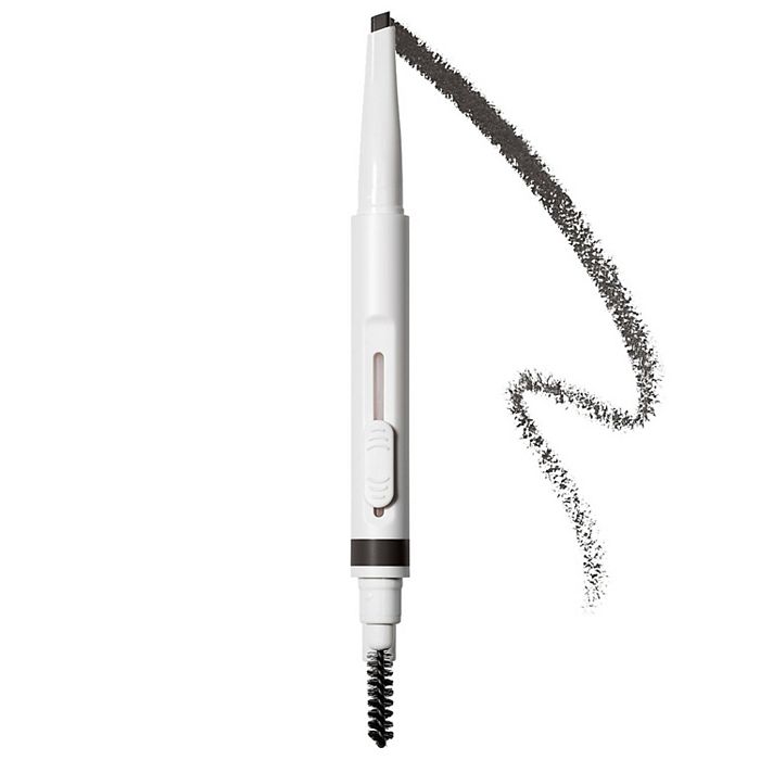 A white eyebrow pencil in a dark shade