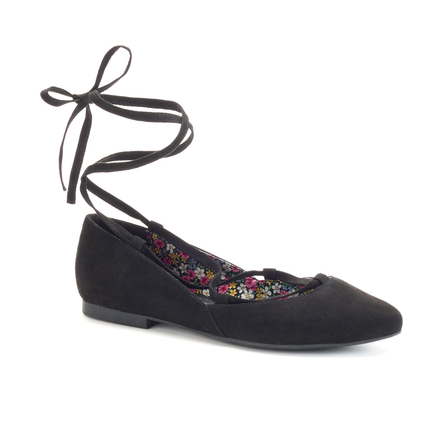 women's lace up ballet flats