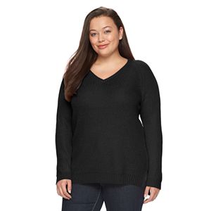 Juniors' Plus Size SO® V-Neck Tunic Sweater