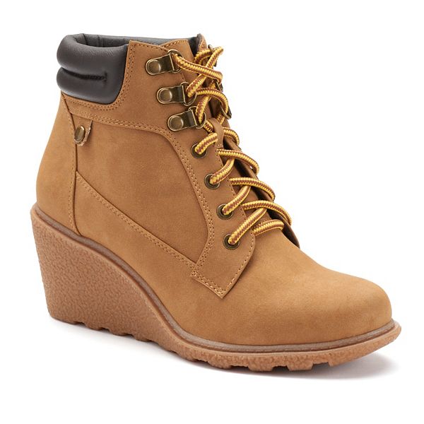 Details about   US Women's Fashion Ankle Boots Wedge Heel Round Toe Casual Outdoor Boots 34/43 D 