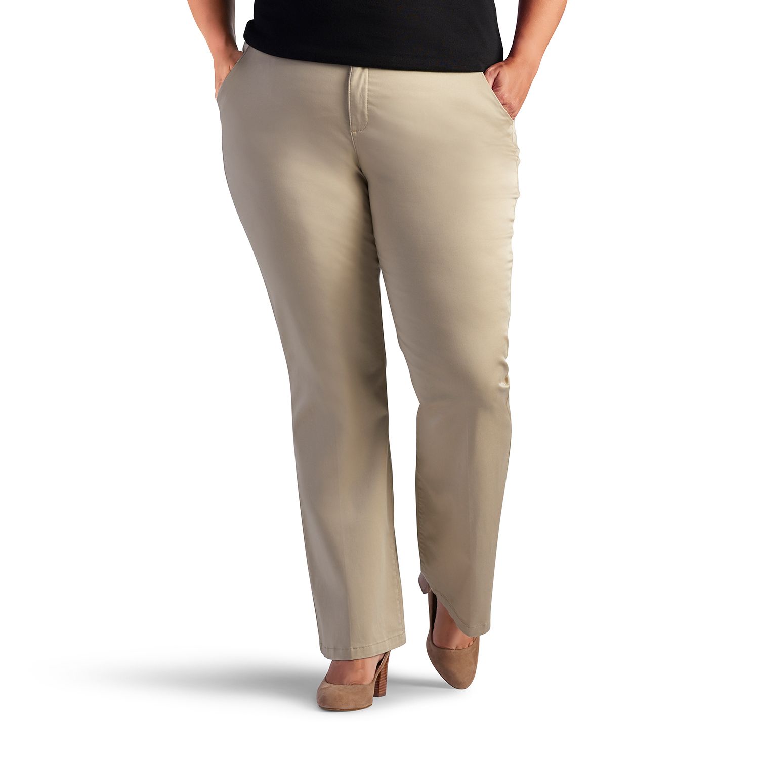 plus size skinny fit khakis