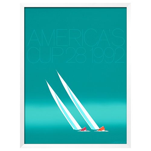 Art.com Duel ('92-Blue America's Cup) Framed Wall Art