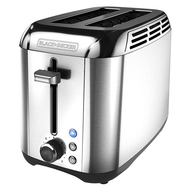 2-Slice Toaster Black with Stainless