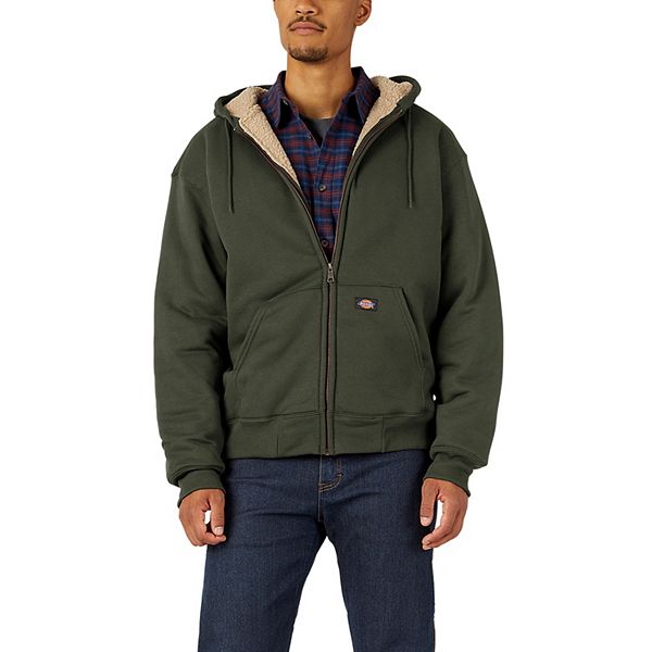 Mens Sherpa Lined Full Zip Up Fleece Hoodie for men,Hooded Sweatshirt Jacket Sherpa Lining Throughout