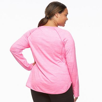 Plus Size Tek Gear® Space-Dyed Performance Workout Tee