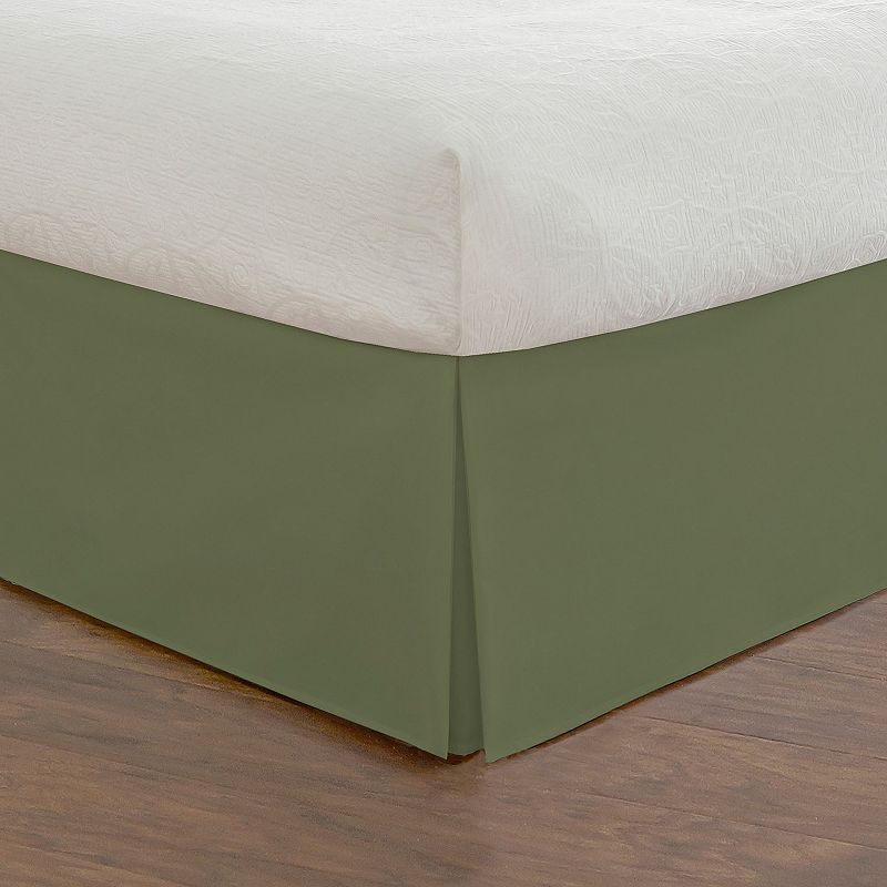 Tailored Poplin 14 Bed Skirt, Green, Cal King