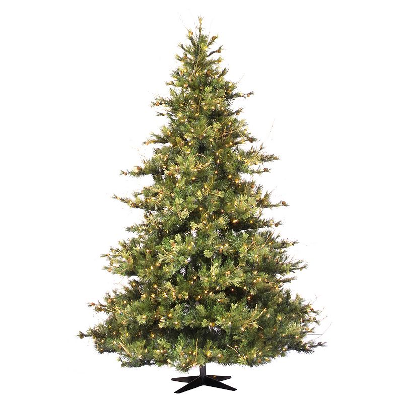 Vickerman 7.5-ft. Pre-Lit Mixed Country Pine Artificial Christmas Tree, Gre