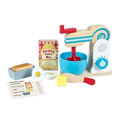 Wooden Play Food and Kitch 9 pcs Melissa & Doug Bread and Butter Toaster Set