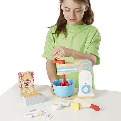Melissa & Doug Wooden Make-a-Cake Mixer Set