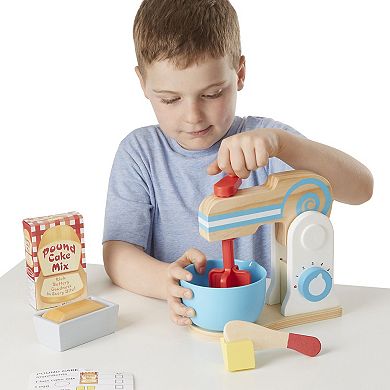 Melissa & Doug Wooden Make-a-Cake Mixer Set