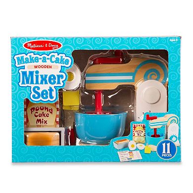 Melissa & Doug Wooden Make-a-Cake Mixer Set