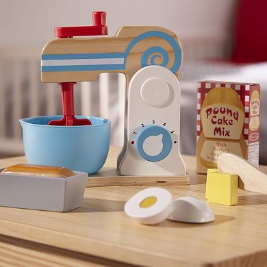 Melissa & Doug Wooden Make-a-Cake Mixer Set