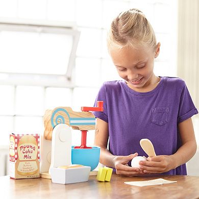 Melissa & Doug Wooden Make-a-Cake Mixer Set