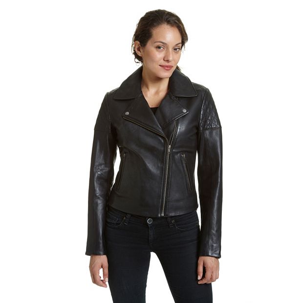 Women's Excelled Asymmetrical Leather Motorcycle Jacket