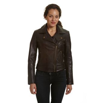 Women's Excelled Asymmetrical Leather Motorcycle Jacket