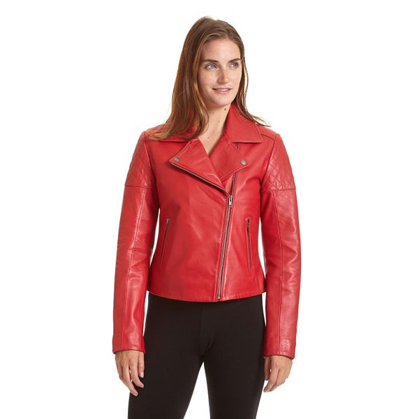 Kohls plus best sale size leather jacket