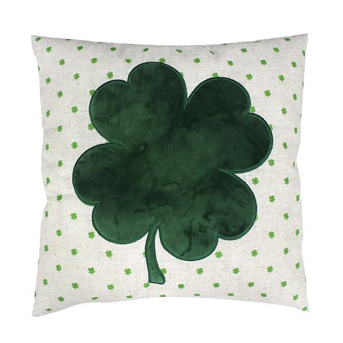 Celebrate St. Patrick's Day Together Shamrock Throw Pillow