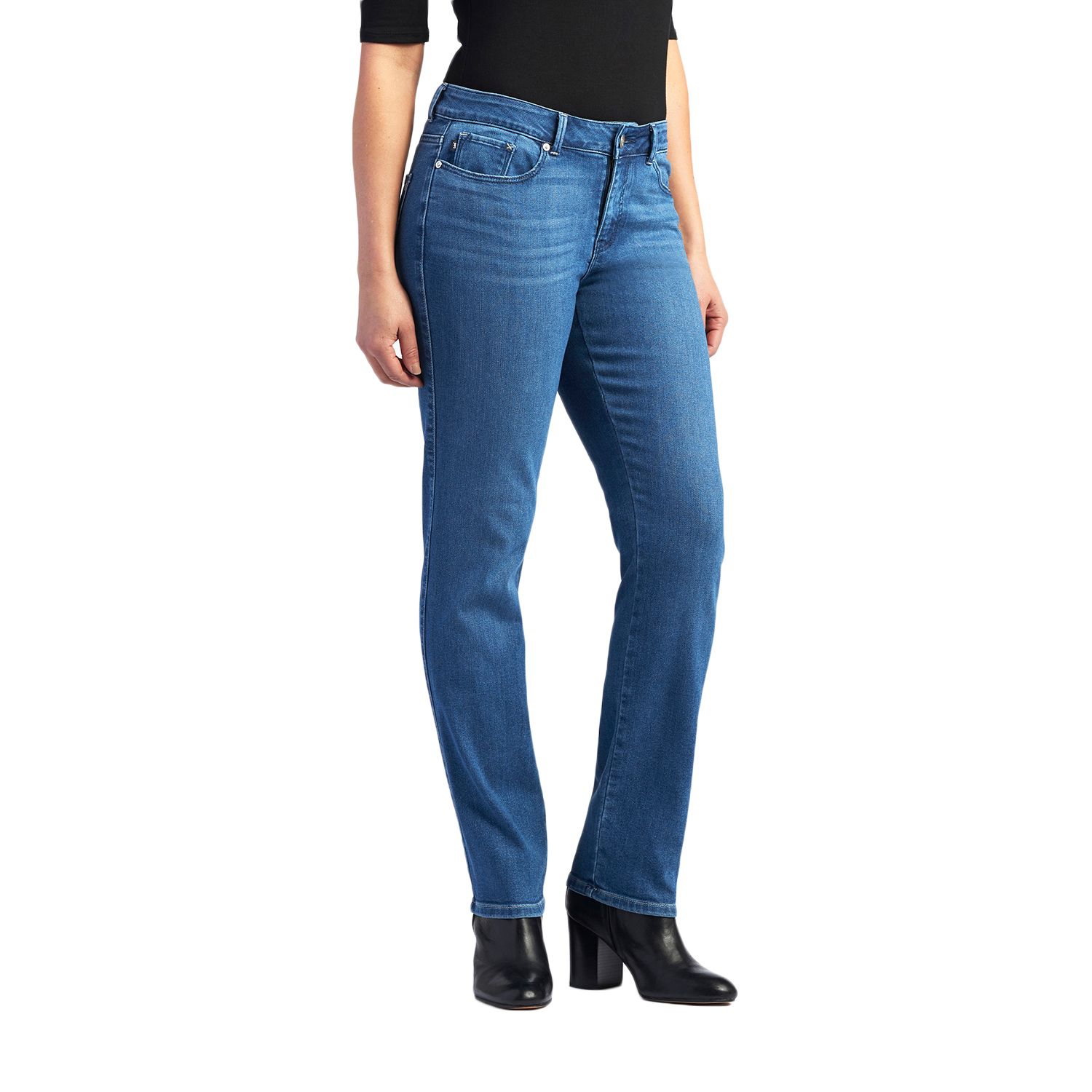 curvy fit straight leg jeans