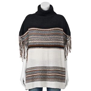 Apt. 9® Mock-Layer Two-Tone Poncho