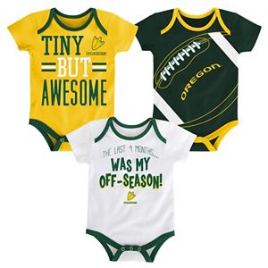 Baby Oregon Ducks 3-Piece Bodysuit Set