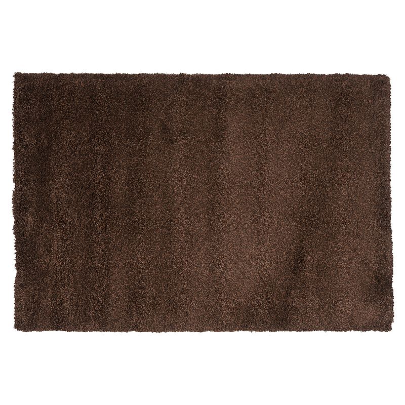 Safavieh Monica Solid Shag Rug, Brown, 6.5Ft Rnd