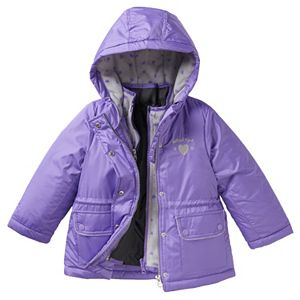 Toddler Girl OshKosh B'gosh® 4-in-1 Fleece-Lined Reversible Purple Systems Jacket