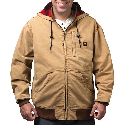 walls men's super duck hooded bomber jacket