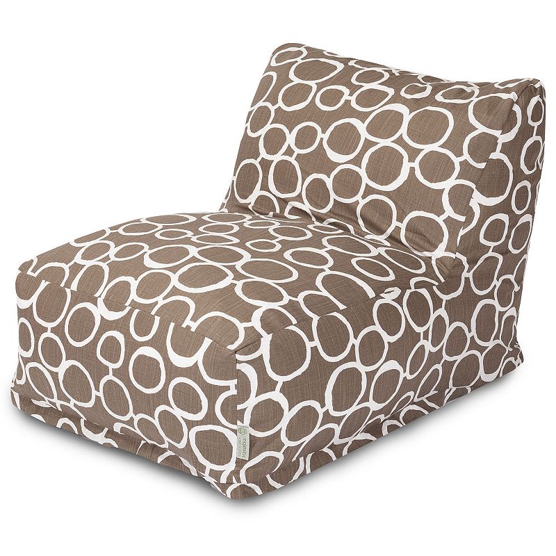 Majestic Home Goods Fusion Beanbag Chair Lounger, Brown, Pouf