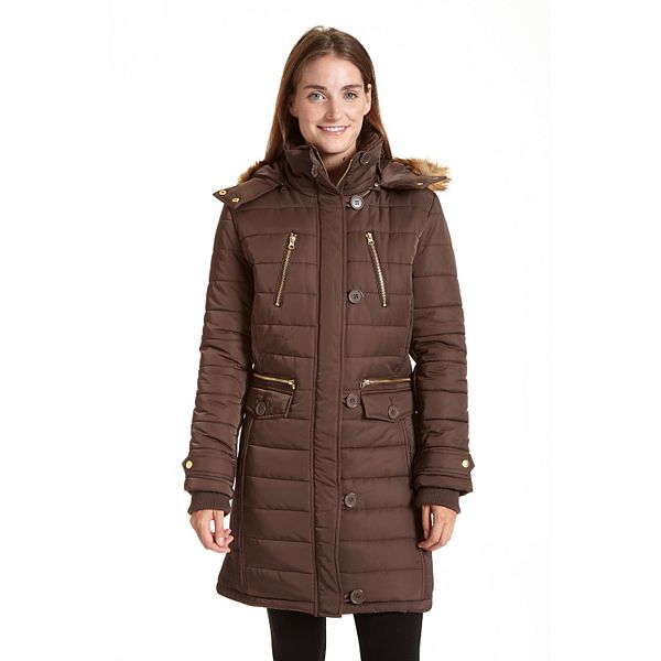 Women's Excelled Long Hooded Puffer Jacket