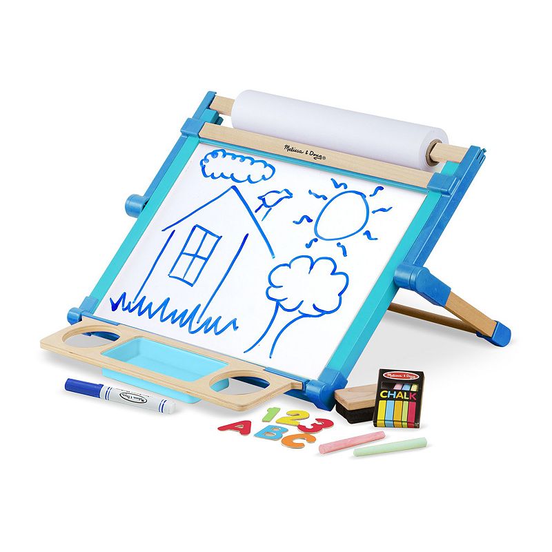 Melissa & Doug Double-Sided Magnetic Tabletop Easel, Multicolor