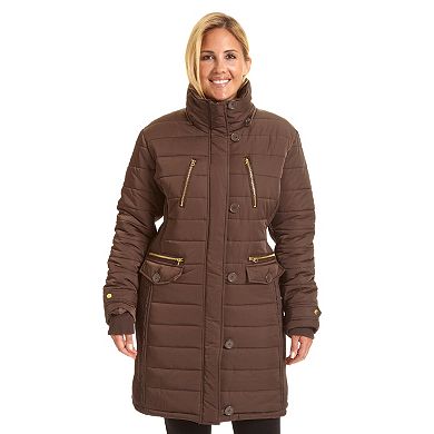 Plus Size Excelled Long Hoded Puffer Jacket