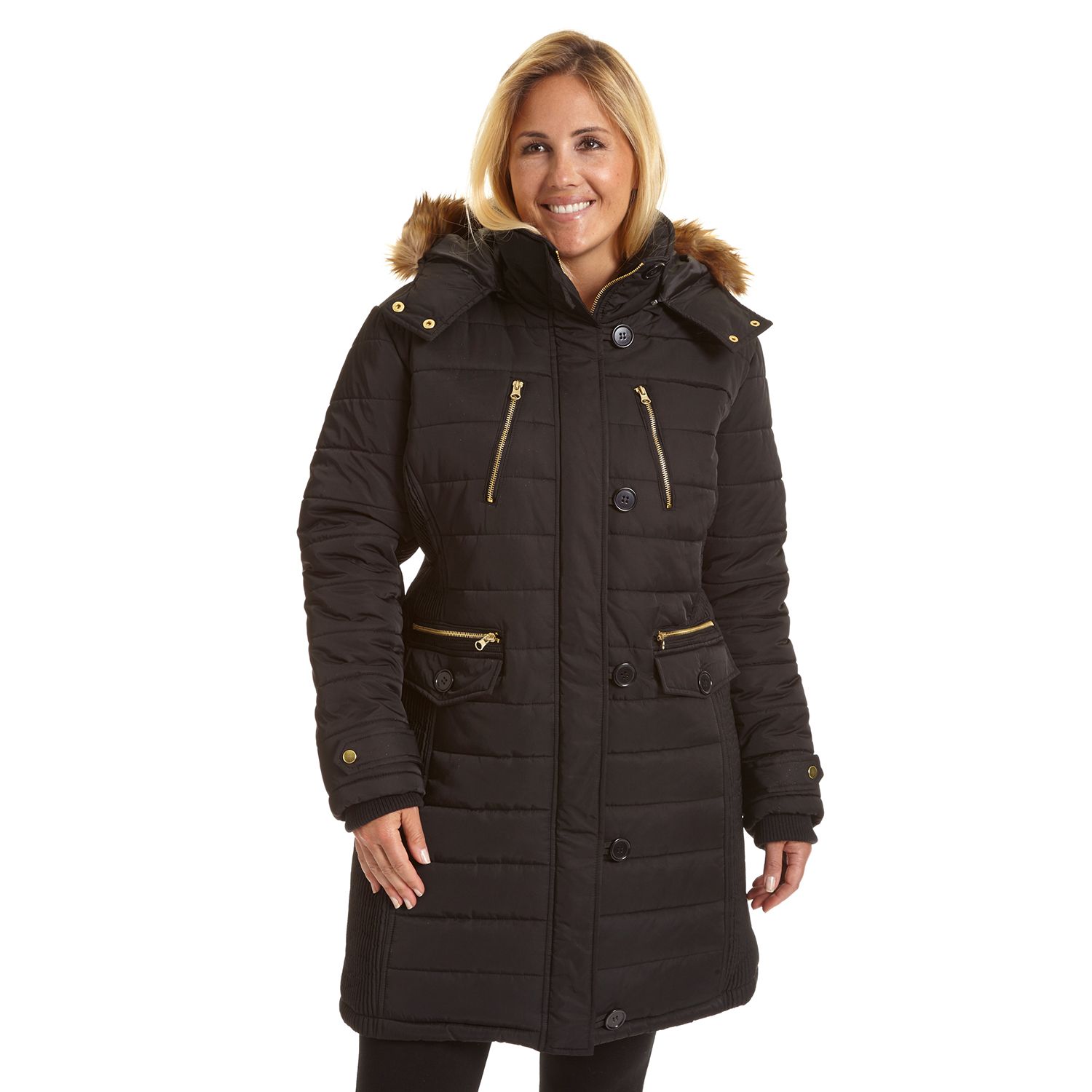 plus size long puffer coat