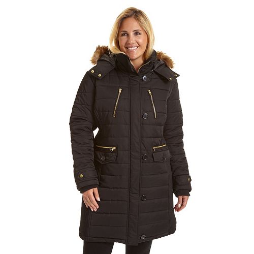 Plus Size Excelled Long Hoded Puffer Jacket