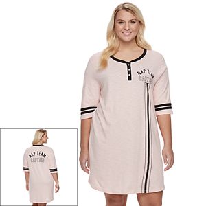 Juniors' Plus Size SO® Pajamas: Football Sleep Shirt