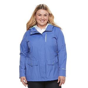 Plus Size Free Country Radiance Hooded Rain Jacket