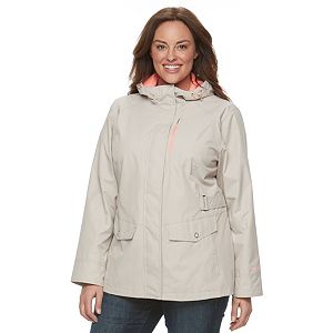Plus Size Free Country Radiance Hooded Rain Jacket