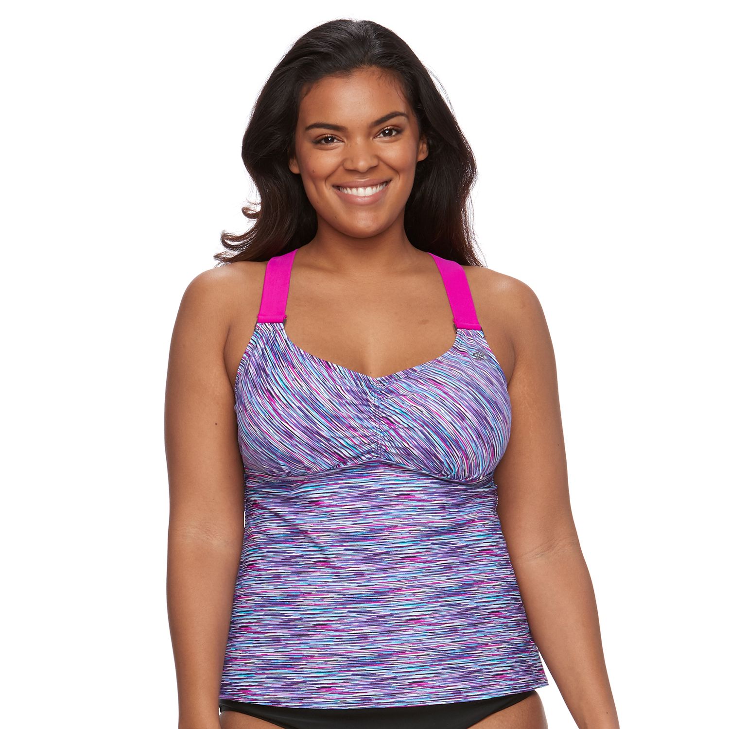 wide strap tankini top