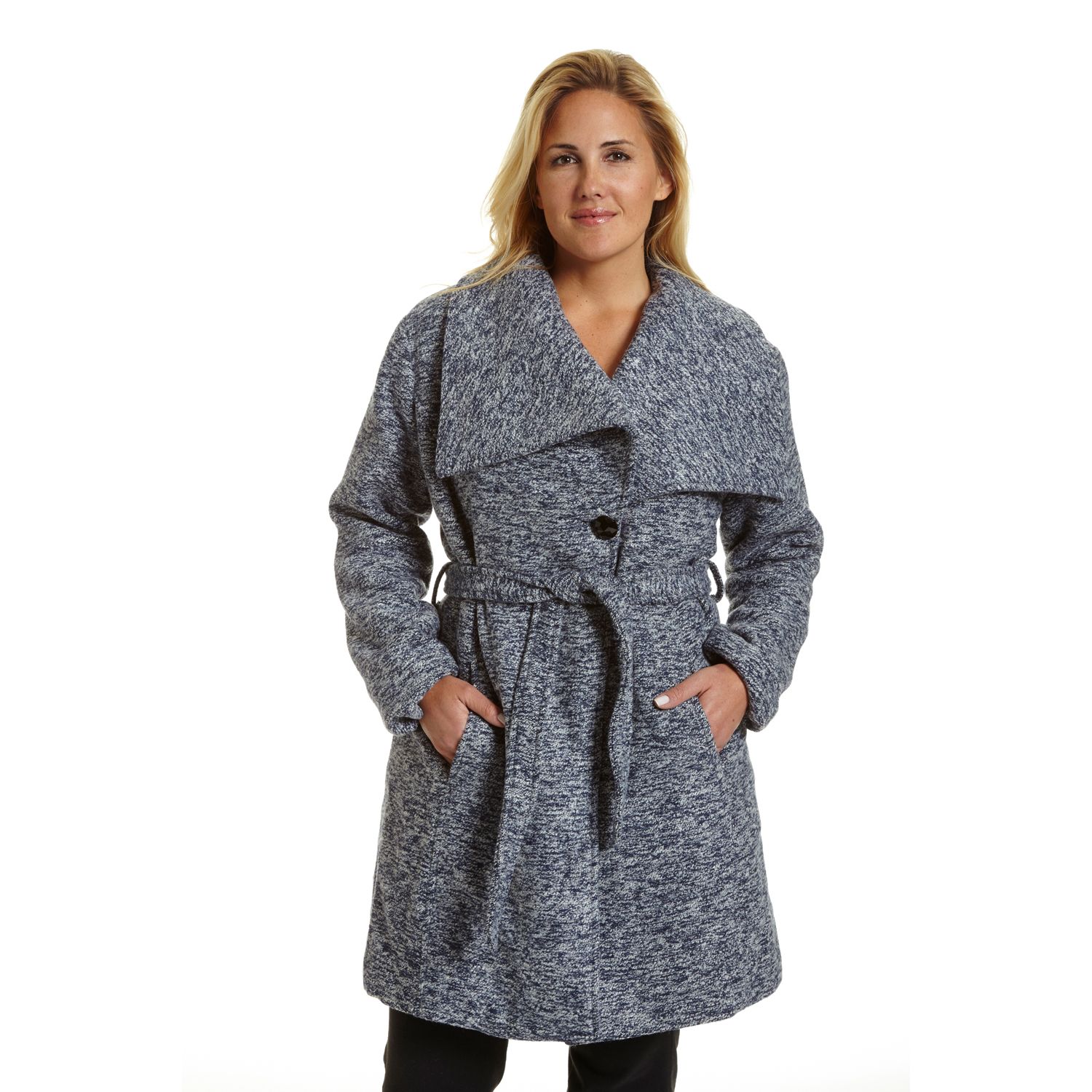 plus size boucle coat