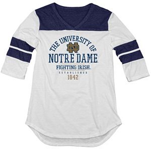 Juniors' Blue 84 Notre Dame Fighting Irish Arm Stripe Tee