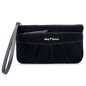 Juicy Couture Velvet Pleated Wristlet