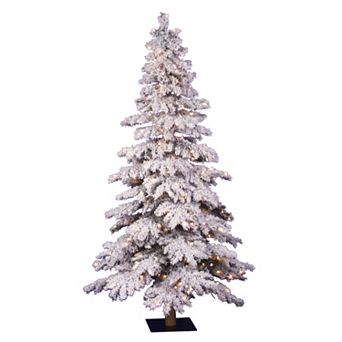 Vickerman 5-ft. Pre-Lit Flocked Spruce Artificial Christmas Tree