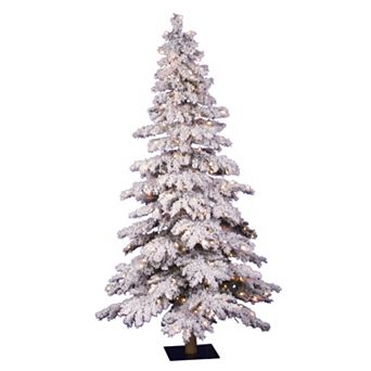 Vickerman 7-ft. Pre-Lit Flocked Spruce Artificial Christmas Tree