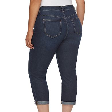 Plus Size Jennifer Lopez Roll Cuff Capri Jeans