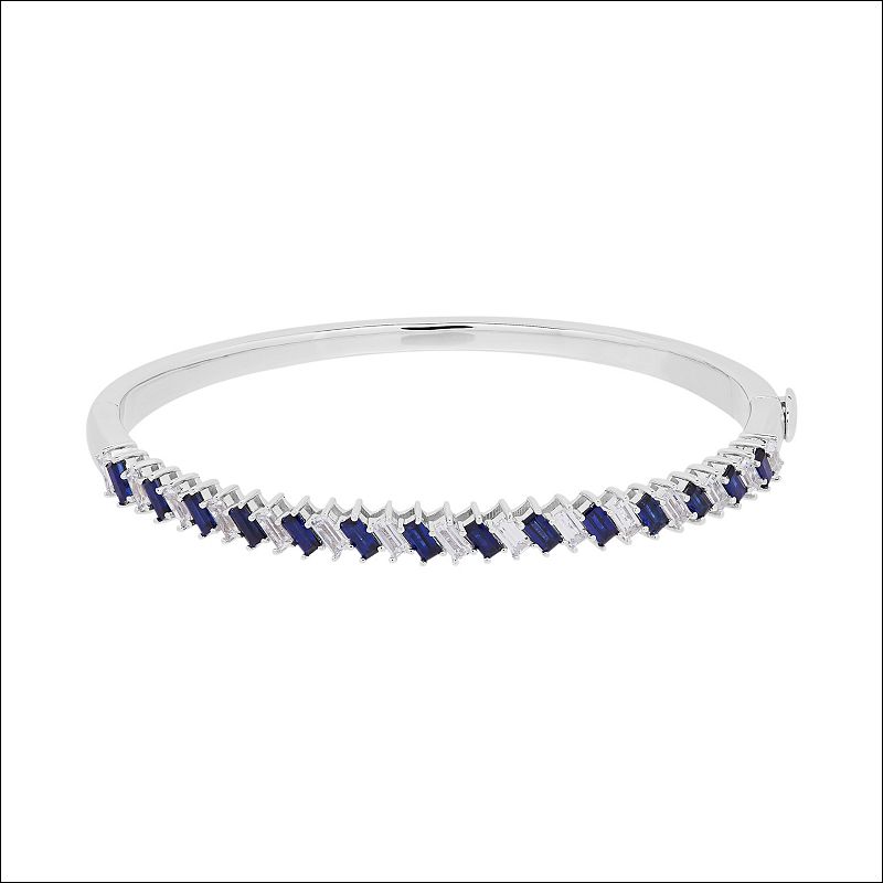Simply Vera Vera Wang Sterling Silver Lab-Created Blue & White Sapphire Ban