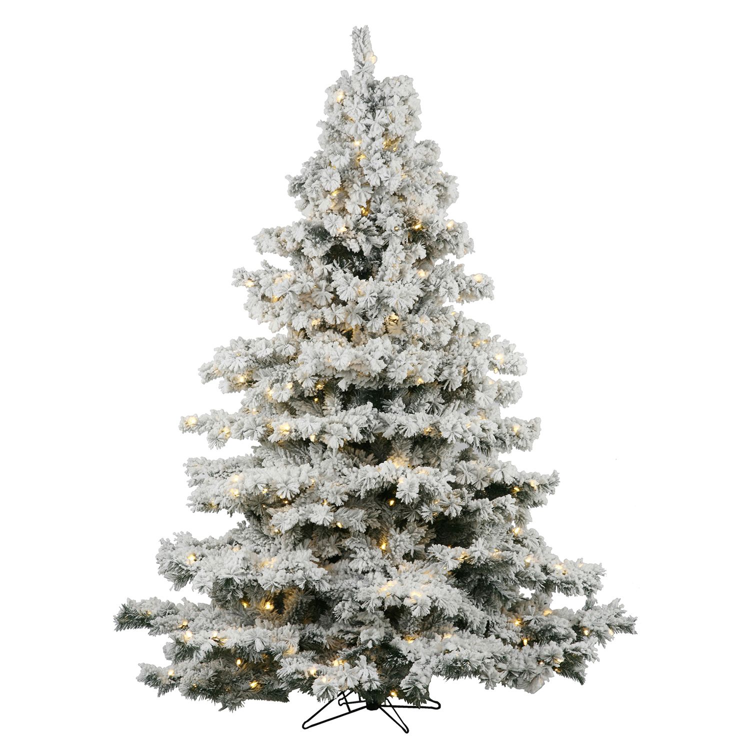 white pre lit christmas tree