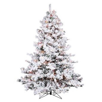 Vickerman 6.5-ft. Multicolor Pre-Lit Flocked Alaskan Pine Artificial Christmas Tree