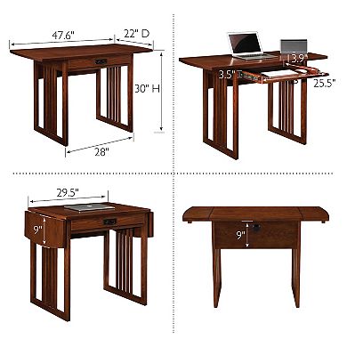 Leick Furniture Mission Drop Leaf Desk